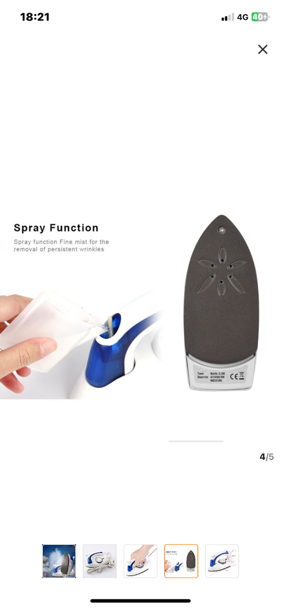 Fer à repasser pliable