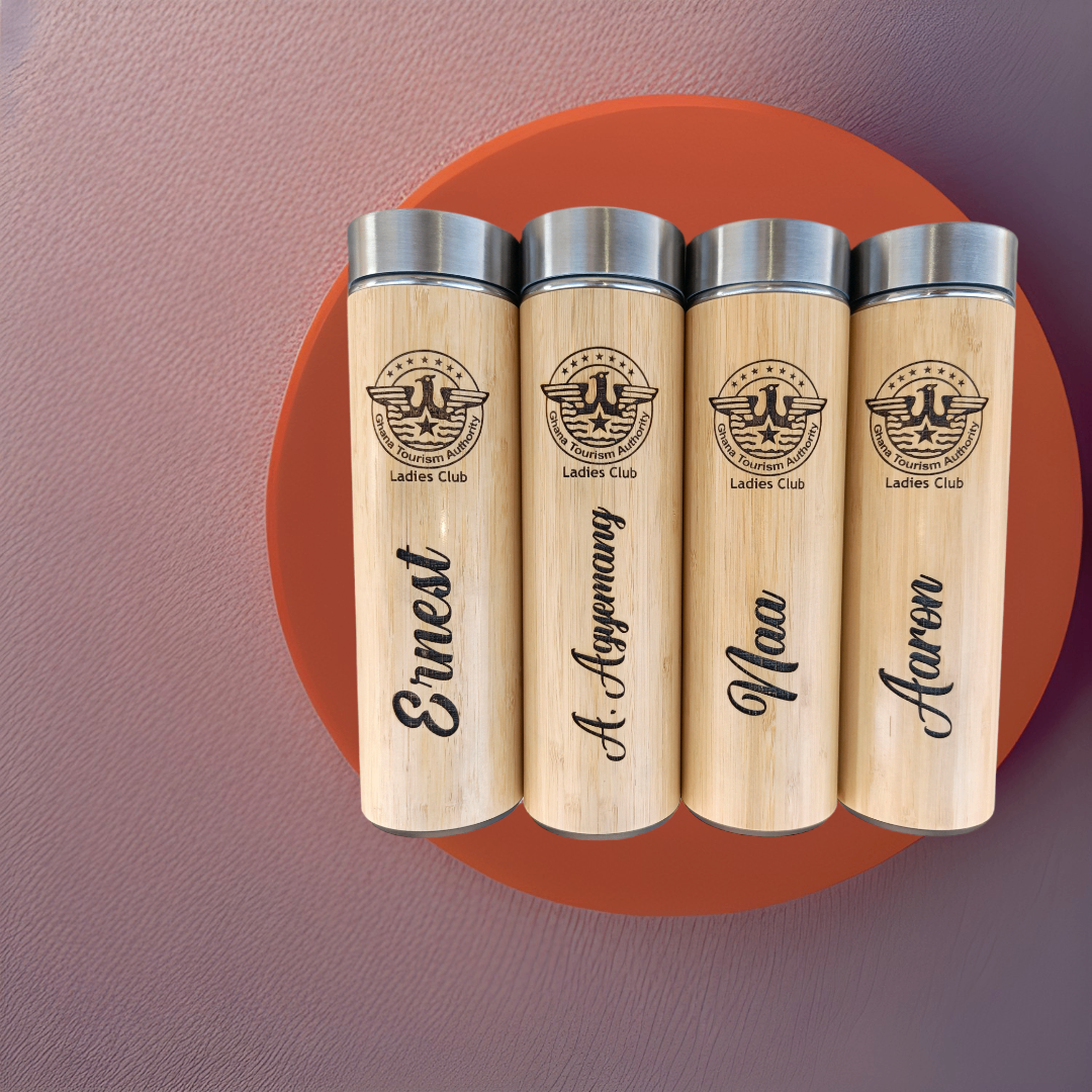 Branded Bamboo Vacuum Flask