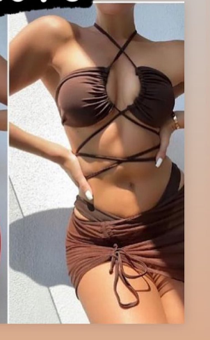 Swimsuit brown 3 PIECE SET 🔥