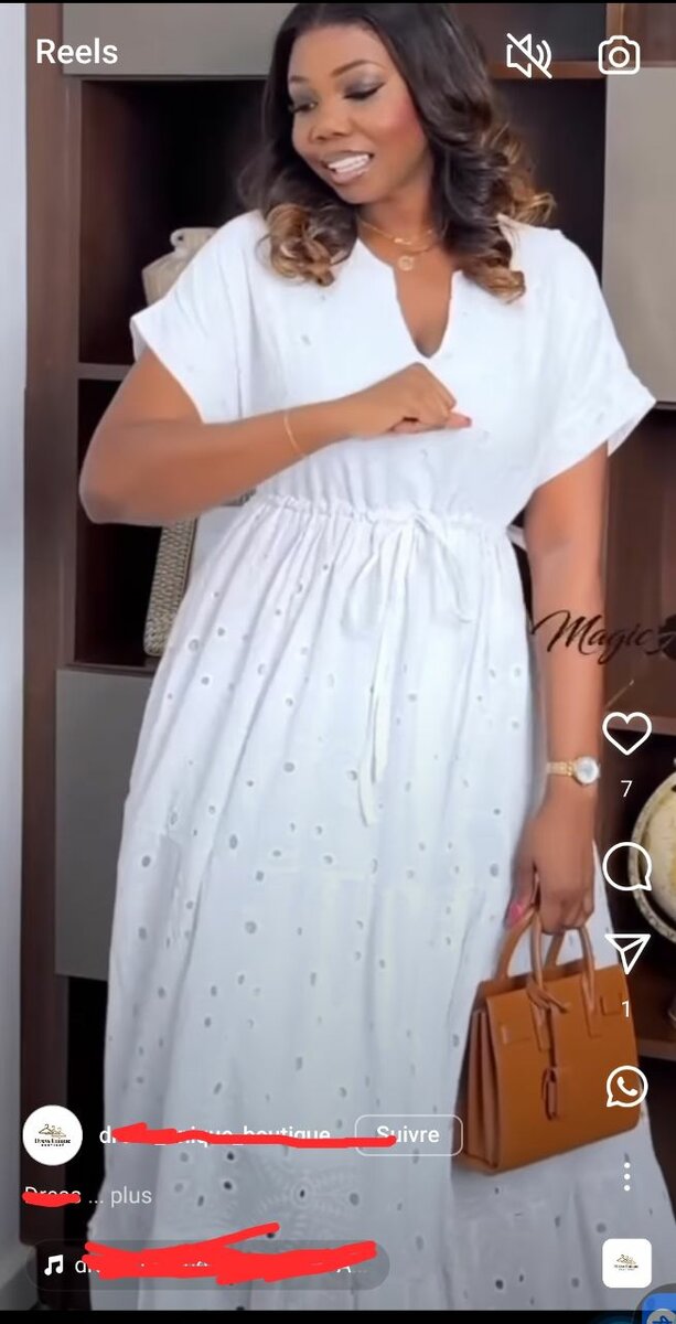 Robe dentelle blanche élégante