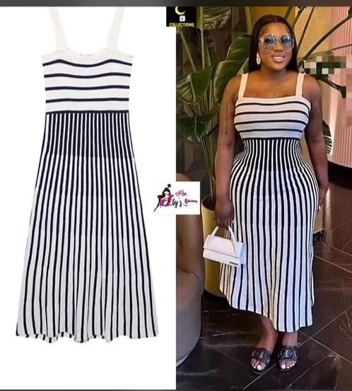 Robe rayée d'été chic