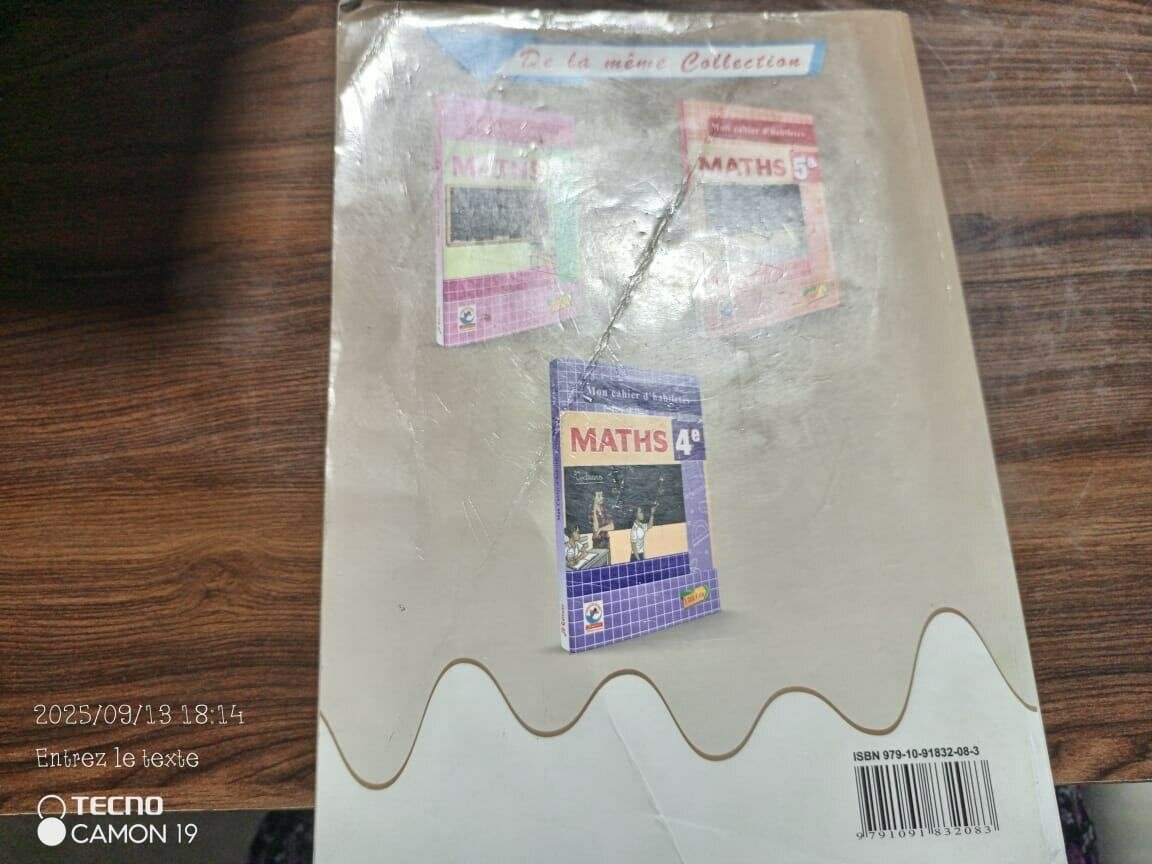 Cahier de Mathématiques 3e