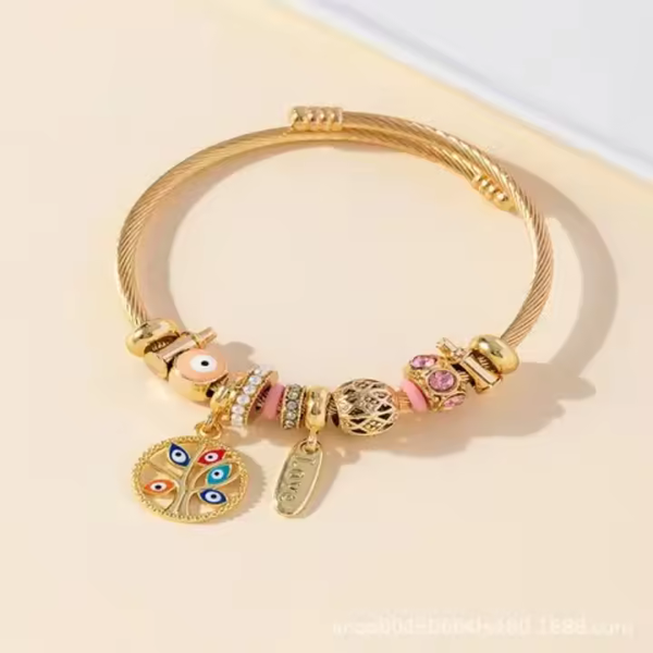 Bracelet charme doré arbre de vie