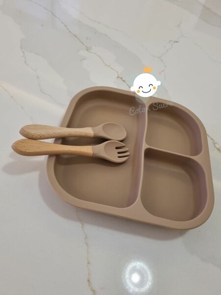 Ensemble d'Assiettes Bébé en Silicone