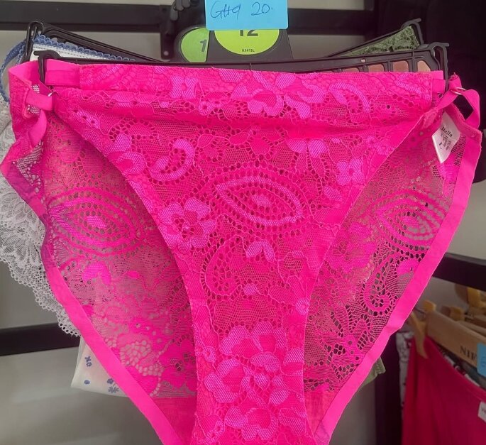 women's lace pink panties 