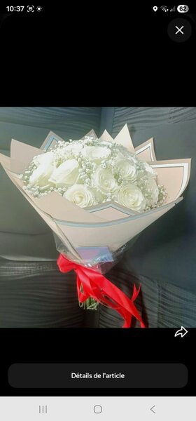 Bouquet de roses blanches