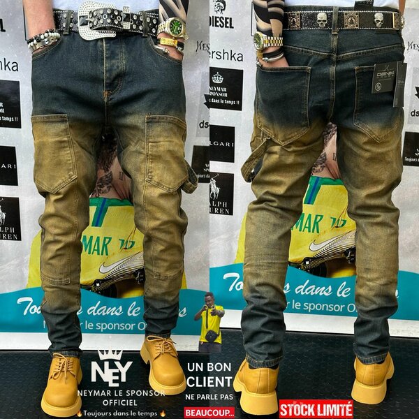 Jeans tendance délavés homme