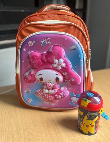 Ensemble Sac/gourde coloré