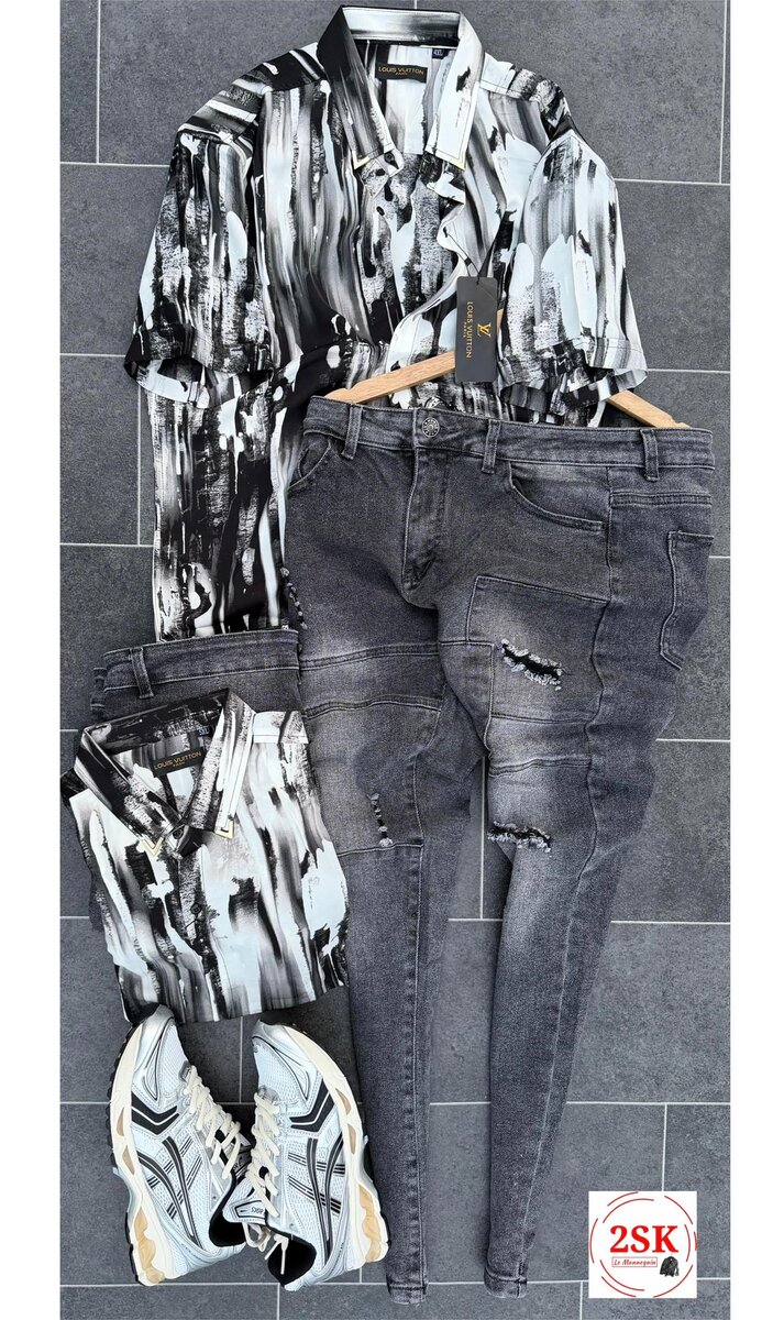 Ensemble chemise et jeans élégant