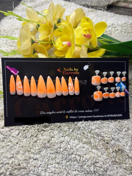 Ongles Acryliques Orange