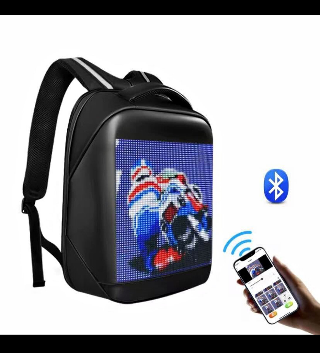 Sac à dos LED connecté tendance