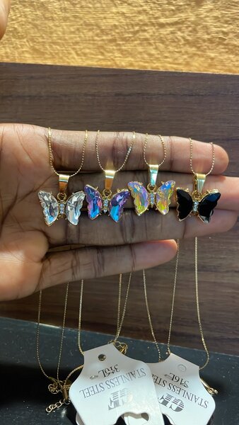 Colliers Papillon Acier Inoxydable