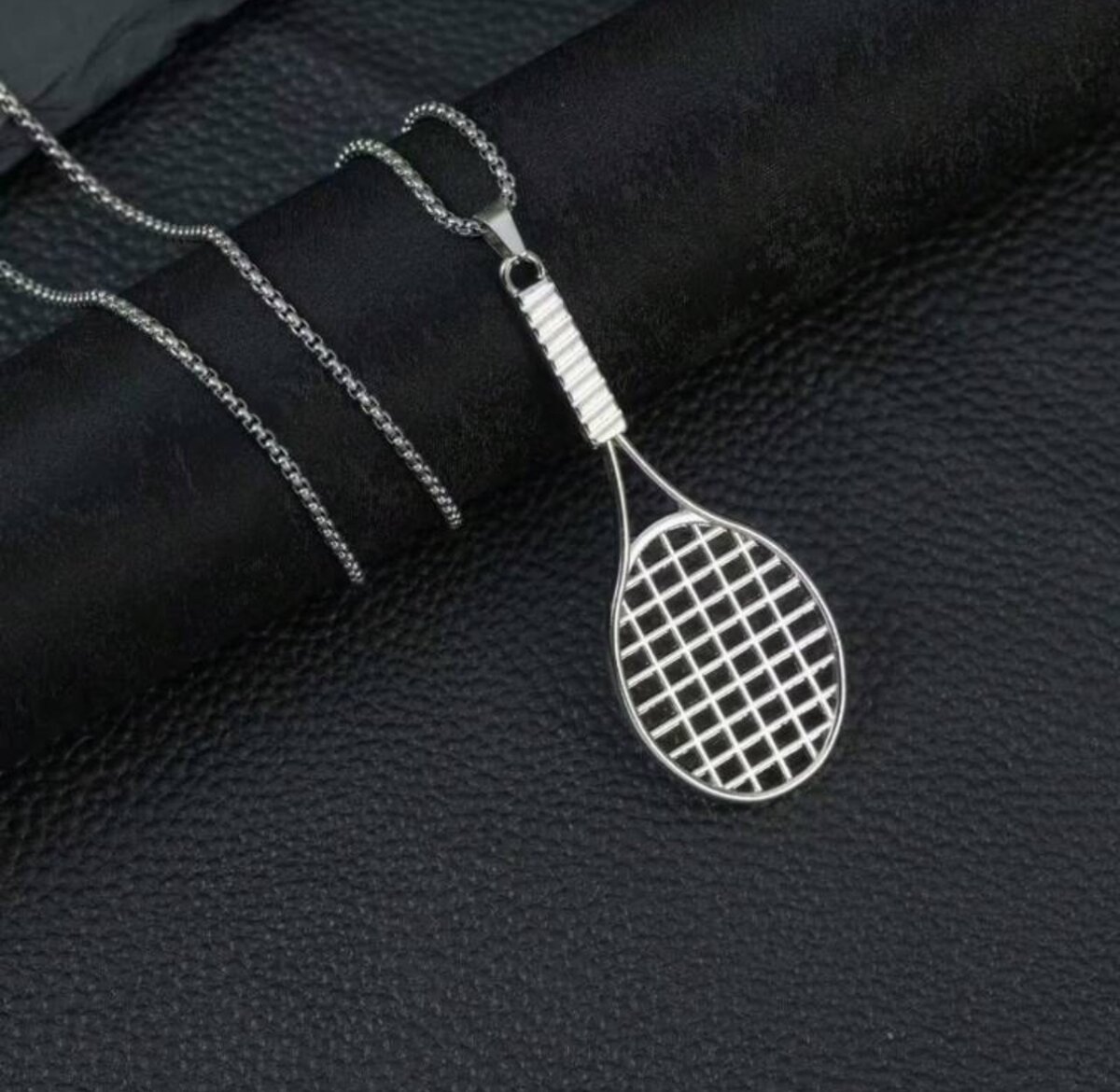Tennis Racket Pendant Necklace