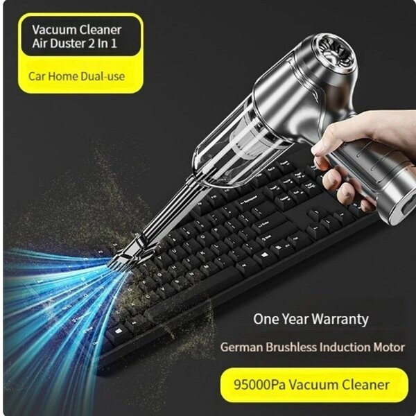 2 in 1 handheld Mini car vacuum cleaner with duster
