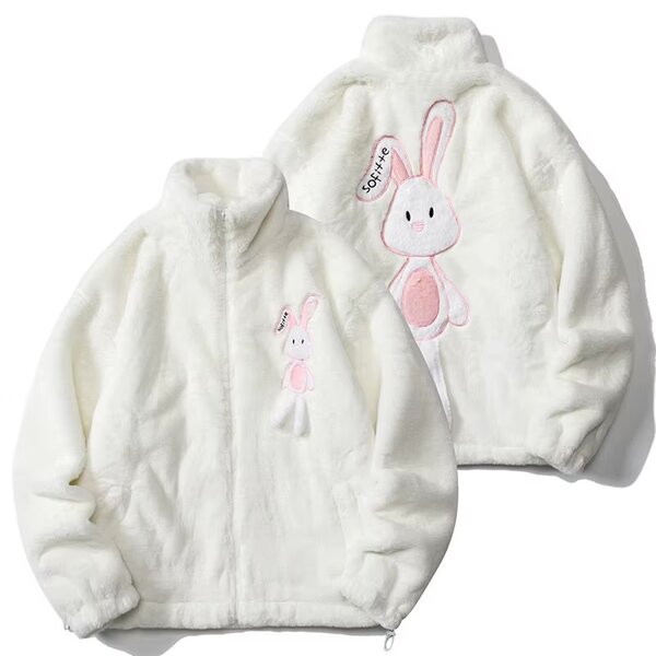 Шубка-парка унисекс из искусственного меха кролика HISTREX