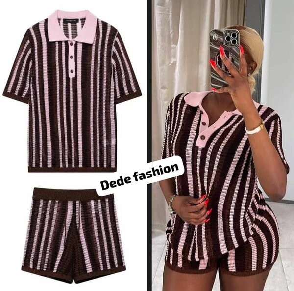 Ensemble rayé chic pour femmes