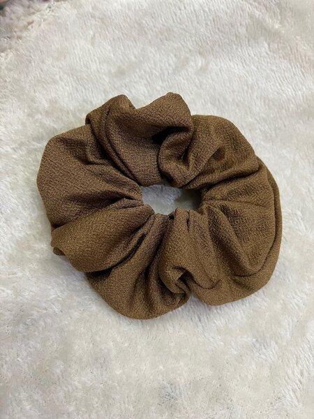 Brown scrunchie for girls.