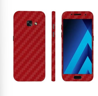 Samsung Galaxy A3 2017 Red Carbon Fiber Texture Mobile Skin