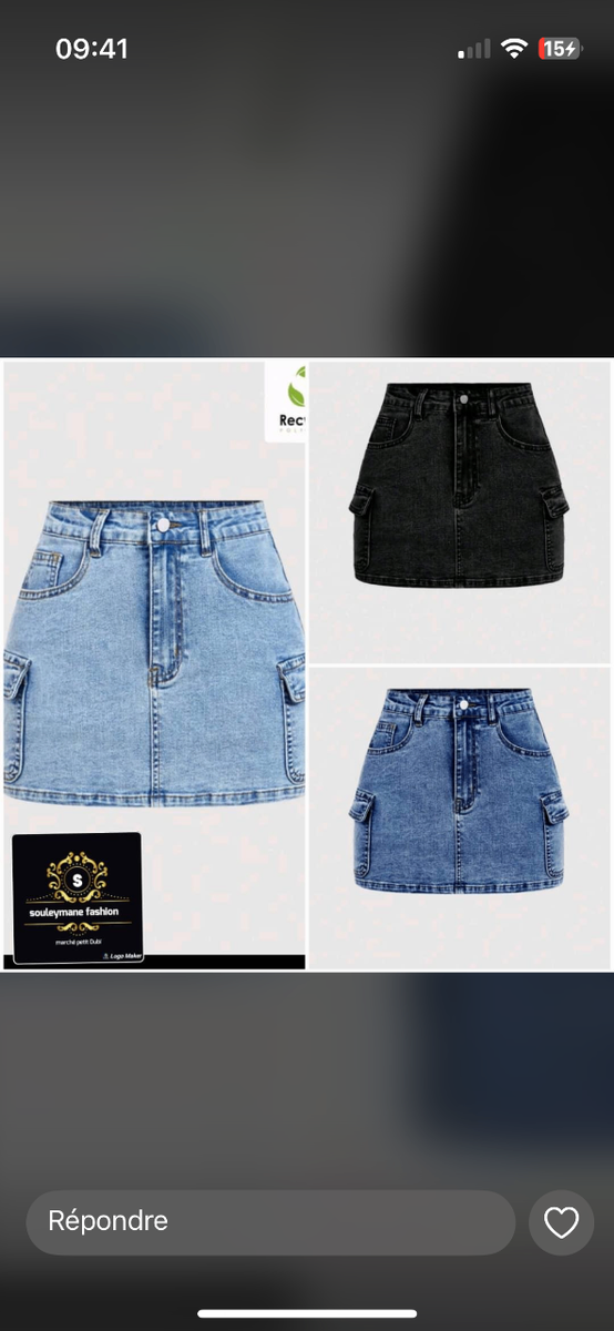 Jupe en jean cargo tendance