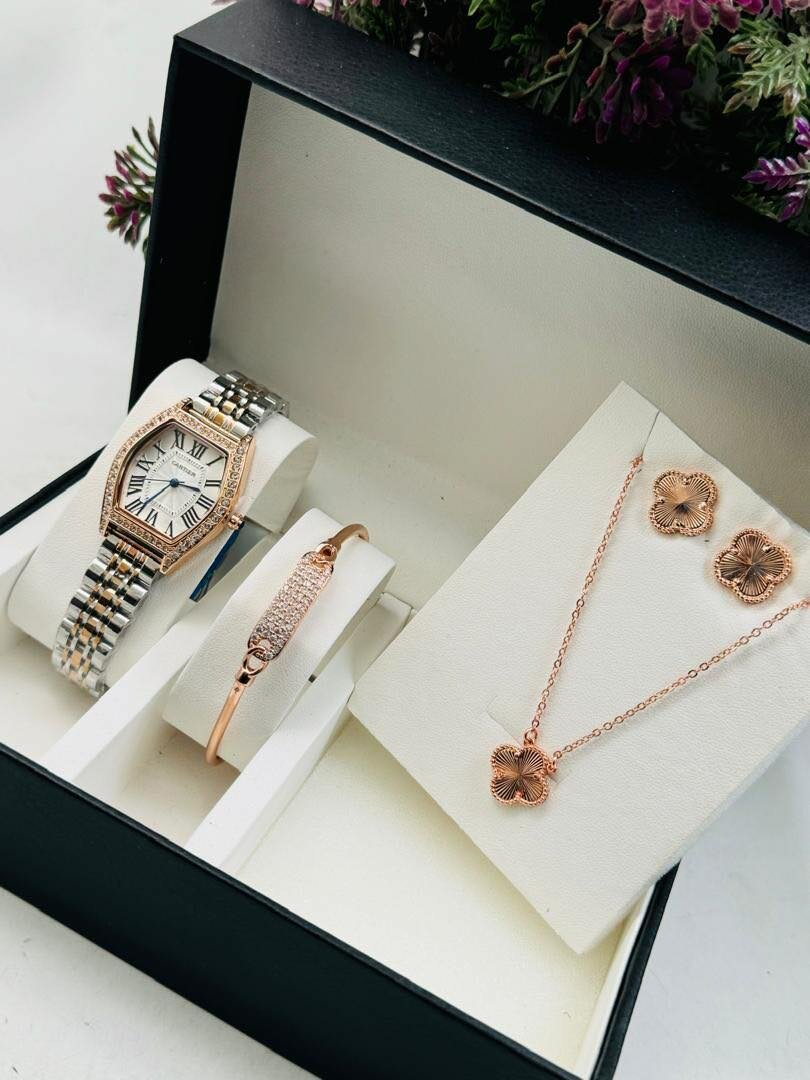 Rose gold watch set