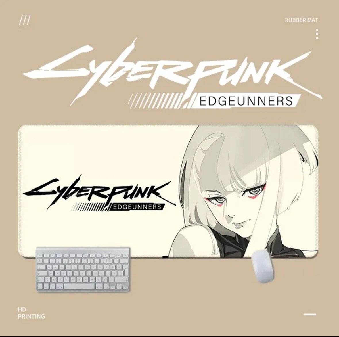 Геймерский коврик для мыши с дизайном Cyberpunk