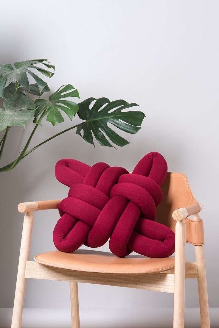 Knotted throw pillows