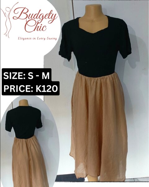 Chic women's dress color black size: m -l 