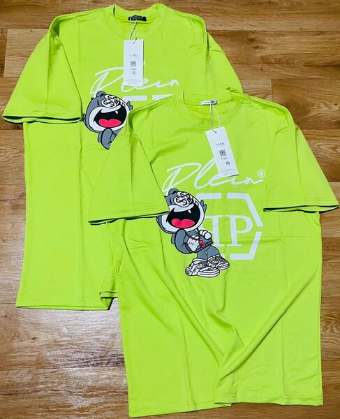 T-shirt vert vif avec imprimé