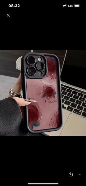 Coque iPhone Motif Fleur Rouge