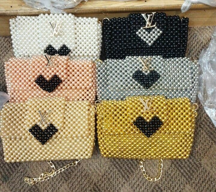 Beads Knitted Bag