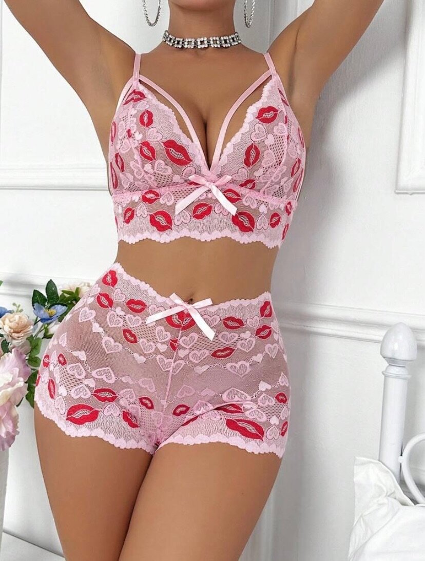 Ensemble lingerie dentelle sexy