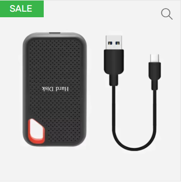 High Speed External Hard Drive Portable SSD 2TB / 4TB Solid State Hard Disk USB 3.1 Type-C Interface Storage Device for Windows, iOS / Android