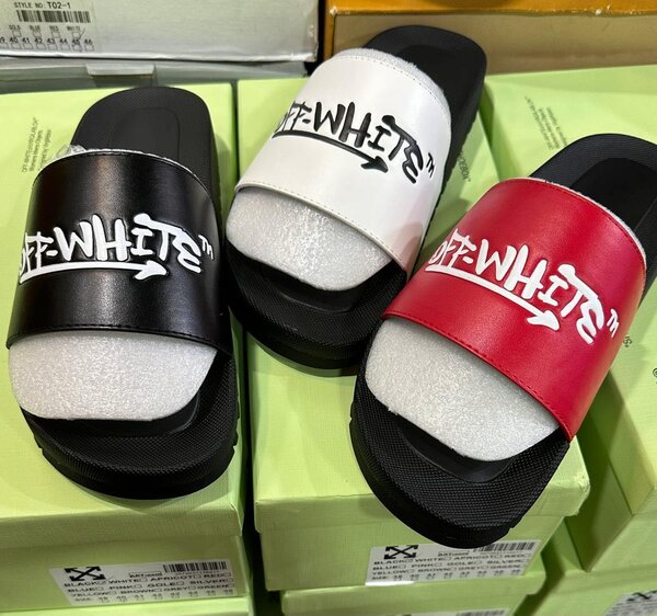 Off-white slippers