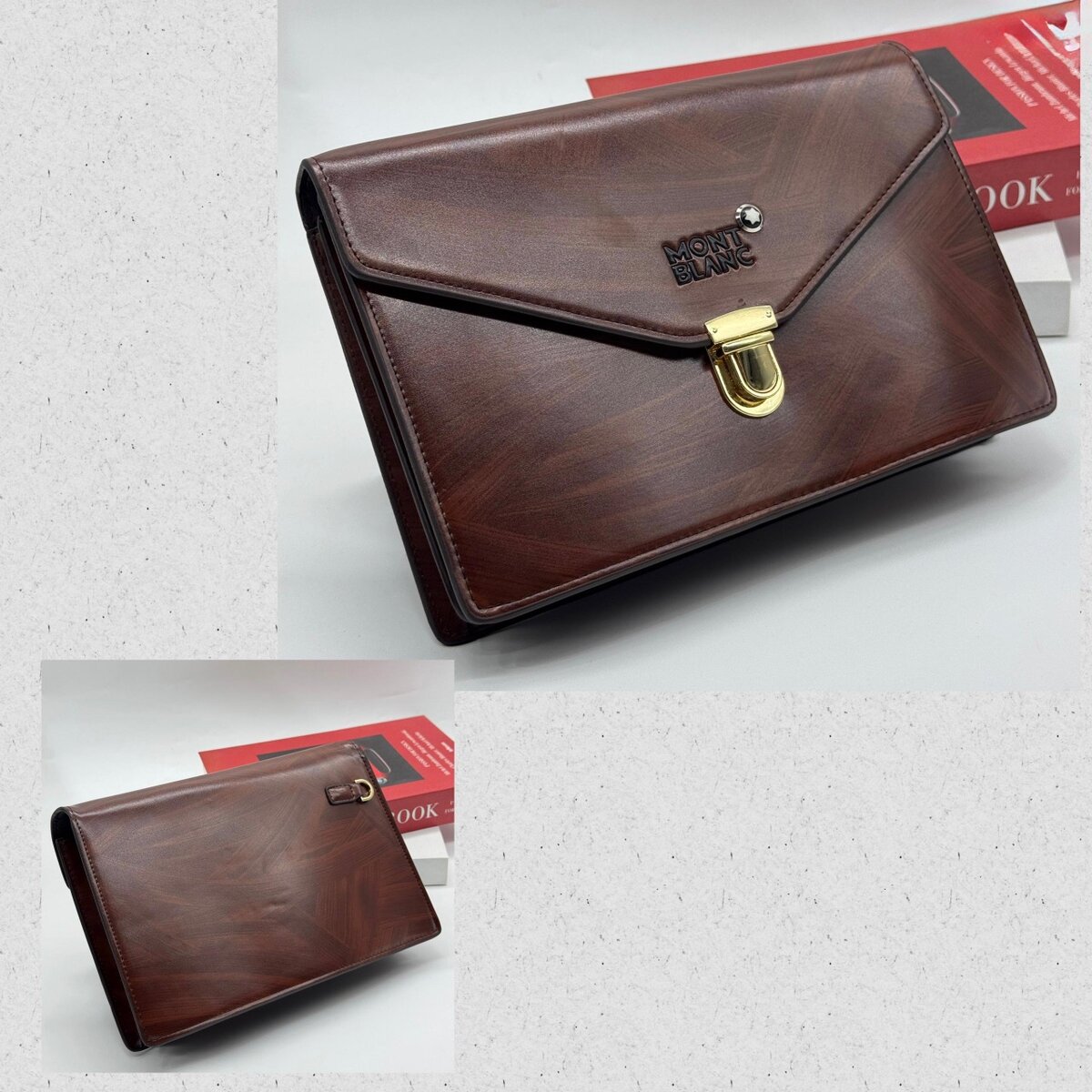 MONT BLANC LARGE PURSE BROWN