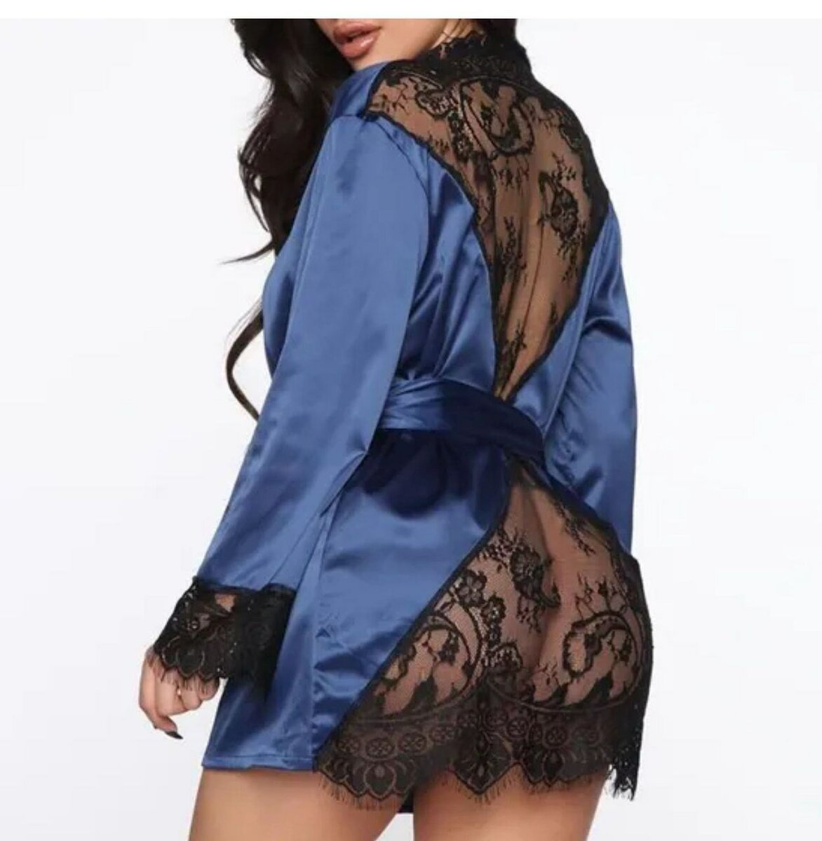 Robe de chambre en satin sexy