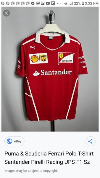 Original thrift puma x scuderia Ferrari polo t-shirt UPS F1