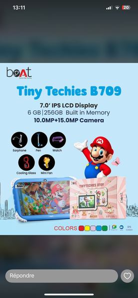 Tablette Enfant Tiny Techies B709