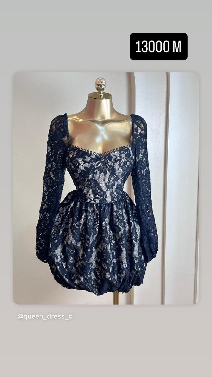 Robe Noire en Dentelle Élégante