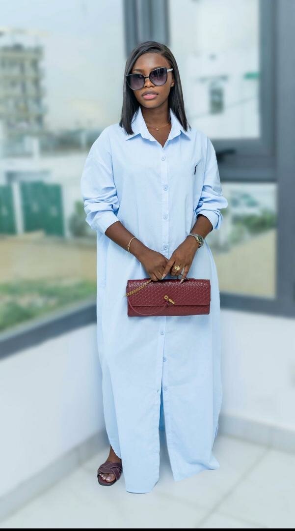 Robe chemise maxi élégante