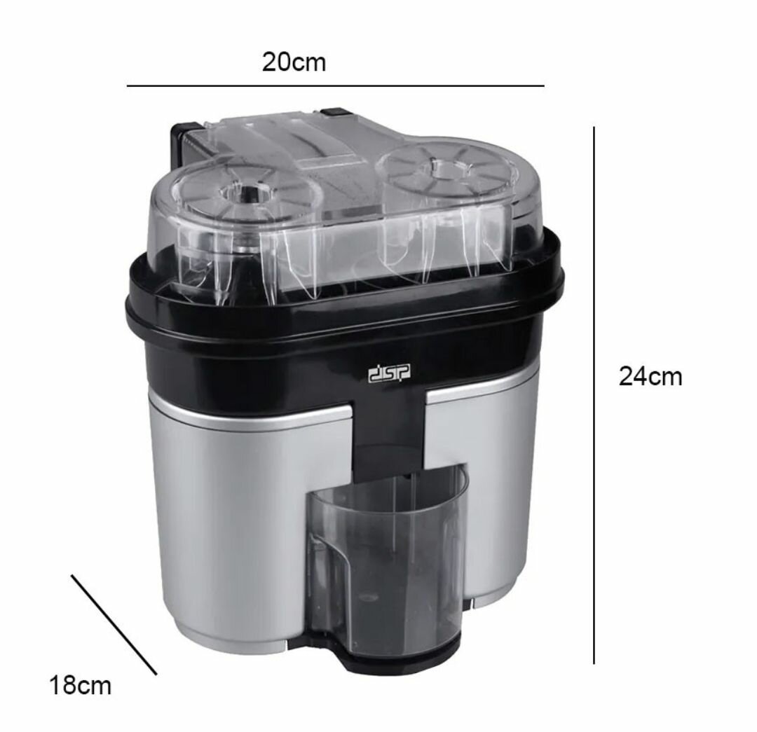 ELECTRIC CITRUS JUICER KJ1049 (L7 X W7.9 X H9.4)INCH SILVER