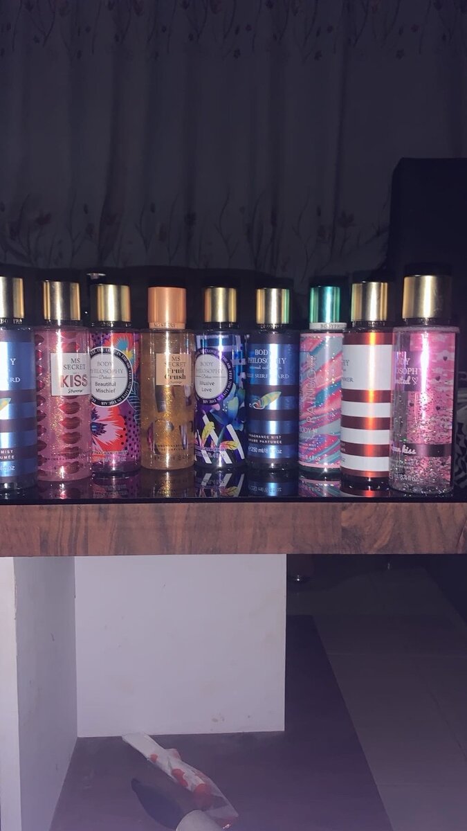 Body philosophy:60gh, Victorian secret:90gh, small splash 35