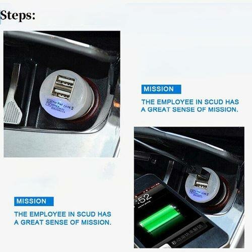 Chargeur voiture USB double port
