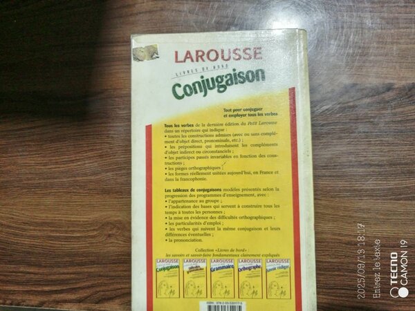 Larousse Livre de Conjugaison