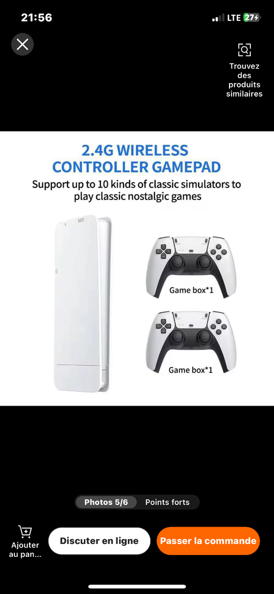 Console de Jeu Sans Fil 2.4G