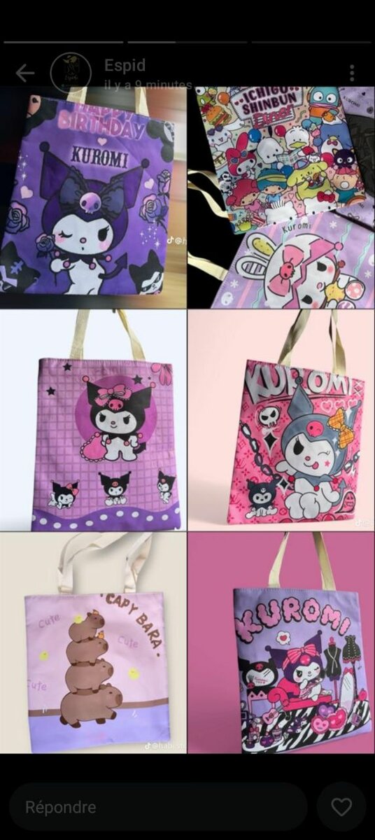 Sacs Tote Imprimés Personnages