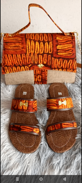 Ensemble sac et sandales africain