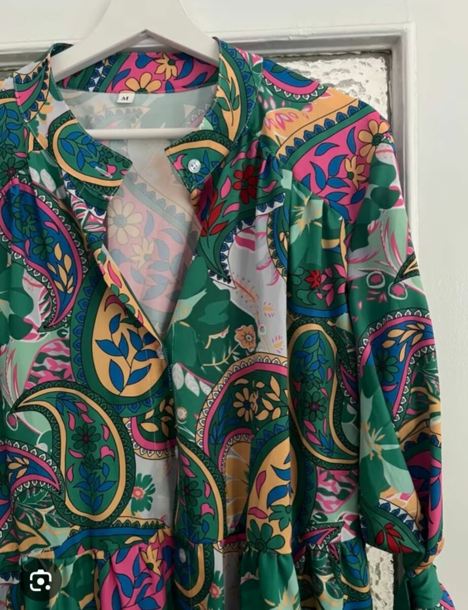 Robe Bohème à Motifs Colorés