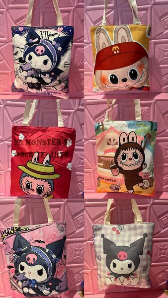 Sacs Cabas Coton Imprimé Animé