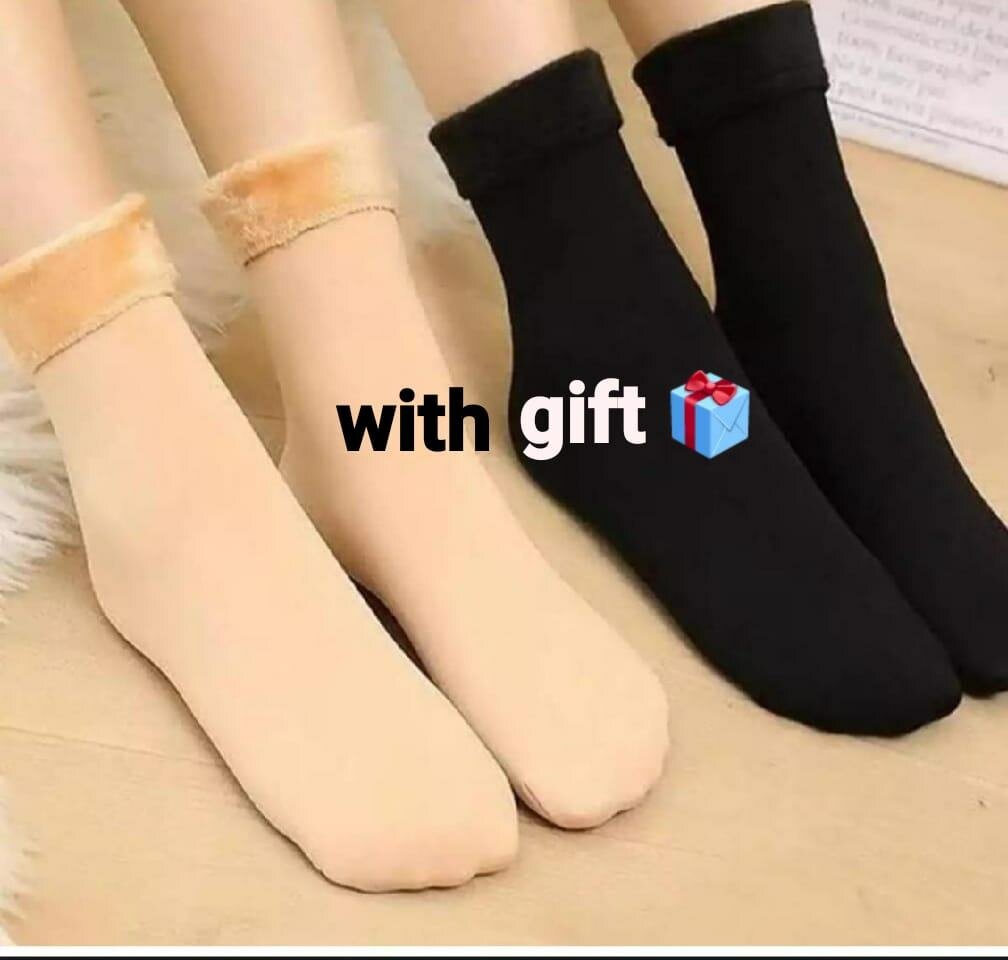 Velvet Socks skin and black (Pack of 2)