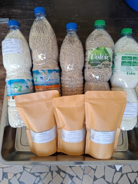 Grains de mil / Grains de maïs